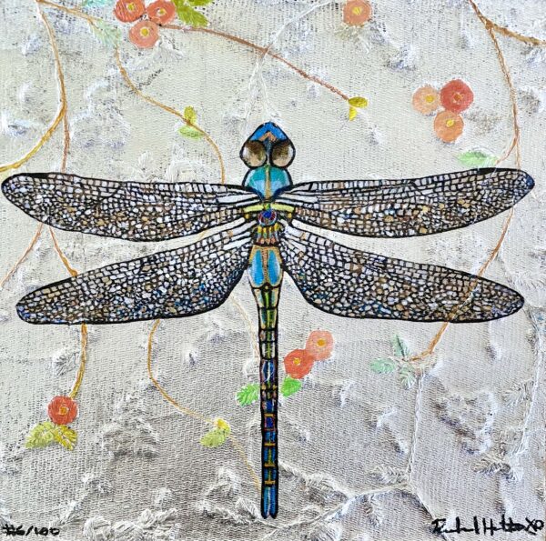 Oh My Dragonfly Limited Edition Monotype Print on Box Frame